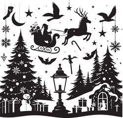 Christmas Silhouette Vector Illustration