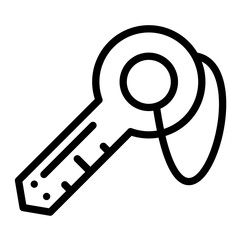 Key vector icon style