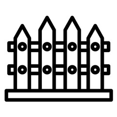 Fence vector icon style