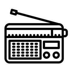 Radio vector icon style