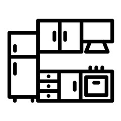 Kitchen vector icon style
