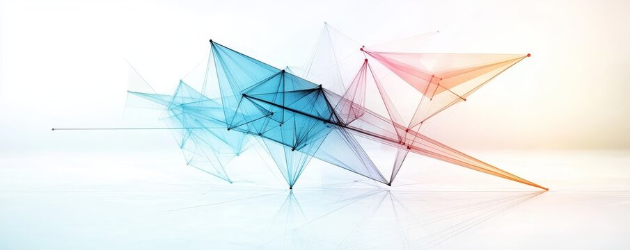 Harmonious, abstract composition of intersecting lines and geometric shapes, minimalist, conceptual, visual balance, simplicity :: clean aesthetics, precise geometry, visual harmony