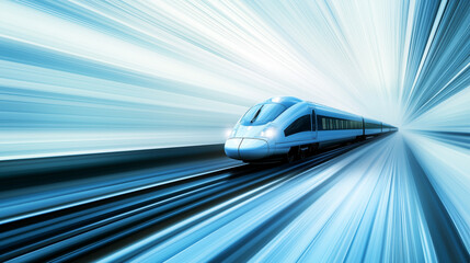 Fototapeta premium High-Speed Train in Motion
