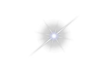 White light effect shine glow on transparent background. Rays of light png. Magic glow, Galaxy, Space overlays. Sparkle starlight with glowing rays. Flashlight effect. Silver lens flare overlays