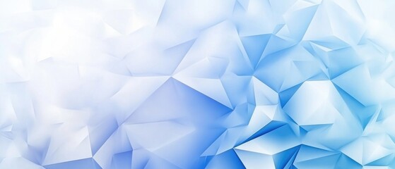 Fototapeta premium Abstract Blue and White Geometric Background with Crinkled Paper Texture