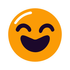 Fototapeta premium Smiley Face Emoji Vector Icon: High-Resolution, Versatile Icon for Digital and Graphic Design