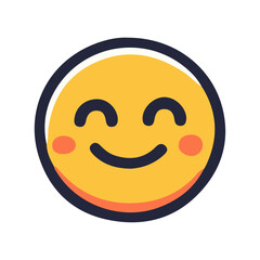 Fototapeta premium Smiley Face Emoji Vector Icon: High-Resolution, Versatile Icon for Digital and Graphic Design