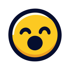 Fototapeta premium Smiley Face Emoji Vector Icon: High-Resolution, Versatile Icon for Digital and Graphic Design