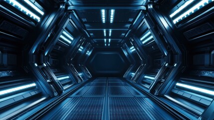 Obraz premium Futuristic Spaceship Corridor