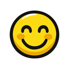Fototapeta premium Smiley Face Emoji Vector Icon: High-Resolution, Versatile Icon for Digital and Graphic Design