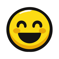 Fototapeta premium Smiley Face Emoji Vector Icon: High-Resolution, Versatile Icon for Digital and Graphic Design
