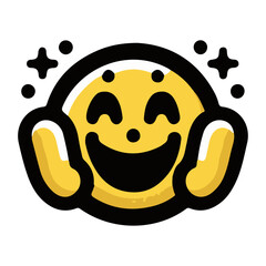 Obraz premium Smiley Face Emoji Vector Icon: High-Resolution, Versatile Icon for Digital and Graphic Design