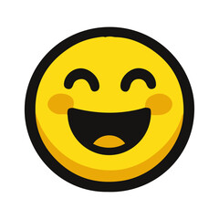Fototapeta premium Smiley Face Emoji Vector Icon: High-Resolution, Versatile Icon for Digital and Graphic Design