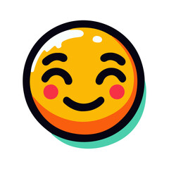 Fototapeta premium Smiley Face Emoji Vector Icon: High-Resolution, Versatile Icon for Digital and Graphic Design