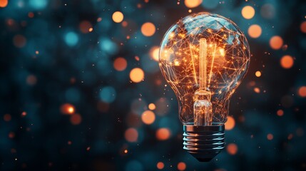 A glowing light bulb symbolizes innovation and creative thinking for effective marketing strategies