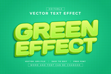 Vector Green Effect 3d editable text effect