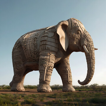 elephant shaped house Generative AI