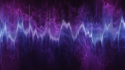 Abstract Purple and Blue Digital Waveform