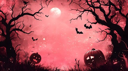 Halloween, Haunting, Witches, Ghosts, Haunted, Vampire, Cemetery, Pattern Background, Wallpaper, Cover and Screen for Smartphone, PC, Laptop, 9:16 and 16:9 Format
