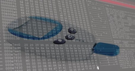 Animation of data processing over glucometer - Powered by Adobe