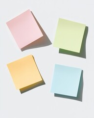 Sticky note illustration with motivational quotes on pastel colors creating an aesthetic design