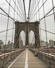 Retro style Brooklyn Bridge 