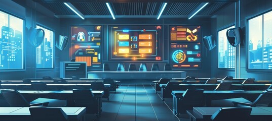 Educational Presentation on Energy-Efficient Building Technologies in a Modern Conference Hall