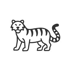 tiger cartoon isolated on white