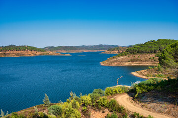 Santa Clara dam in alentejo Portugal