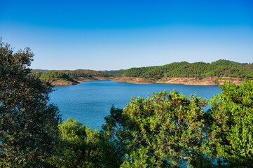 Fototapeta premium Santa Clara dam in alentejo Portugal