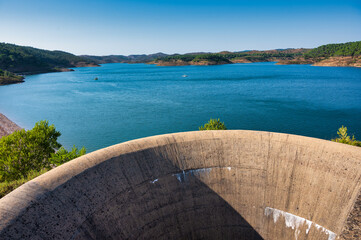 Santa Clara dam in alentejo Portugal