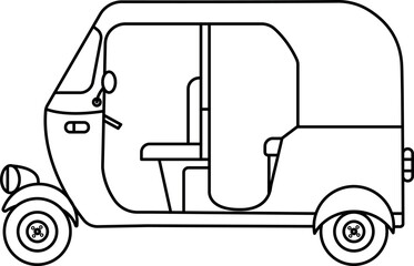 Auto rickshaw icon. Transport signs and symbols.