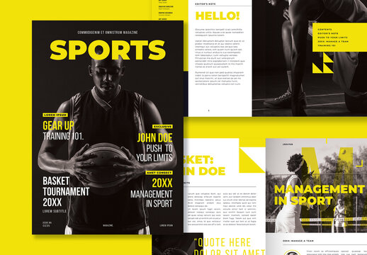 Active and Athletic Print Magazine Layout
