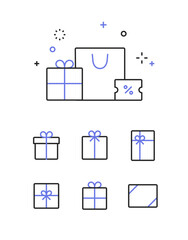 선물상자 아이콘 세트