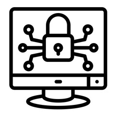 Cybersecurity vector icon style