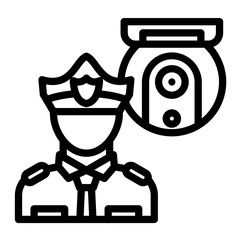 Physical Security vector icon style