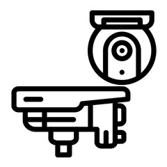 Surveillance System vector icon style