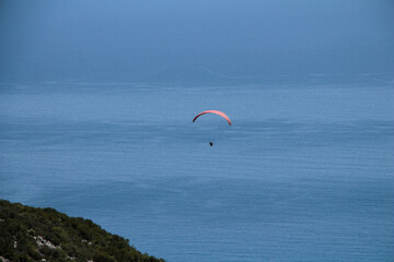 paragliding in the sky