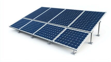 Solar panel 3d elements design professional advertising poster color background.  Solar panel pattern isolated stock photo on white background 