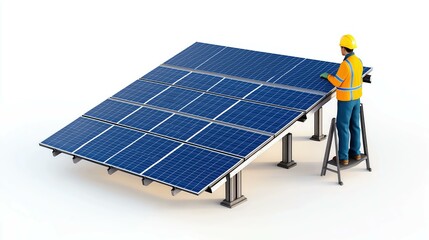 Solar panel  professional advertising poster 