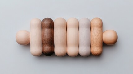 Wooden Stacking Toys with Different Shades of Wood