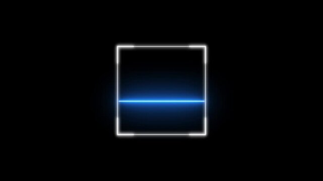 Scanning the QR code icon animation, QR code being scanning concept. lock secure security icon on black background.
