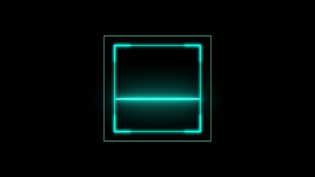 Scanning the QR code icon animation, QR code being scanning concept. lock secure security icon on black background.