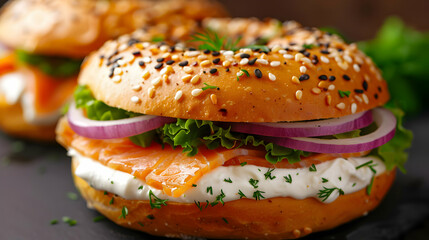 Smoked Salmon Bagel 