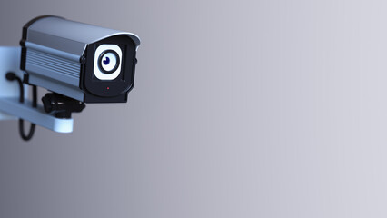 Security camera on a neutral background