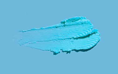 Sky blue cosmetic texture smudge swatch on forget me not blue