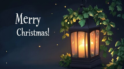 Enchanting Christmas Lantern Illuminating Festive Night