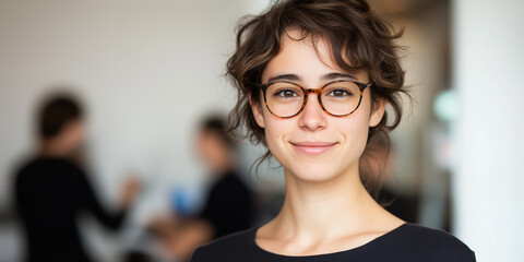 Mathematisch-technische Softwareentwicklerin im modernen Büro