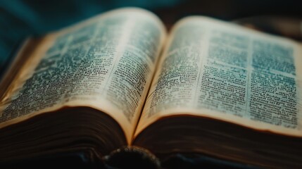 Obraz premium Antique Open Book With Old Text and Yellowed Pages