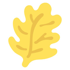 オークの黄色はっぱイラスト⭐︎PNG